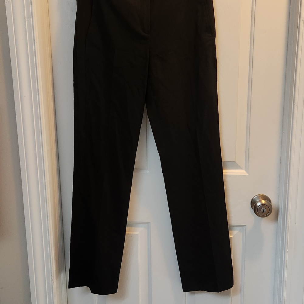 BCBGMaxAzria Classic Black Straight Leg Wool Suit Pants